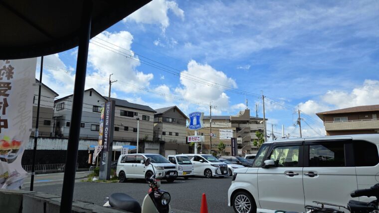 テラス席から見た景色